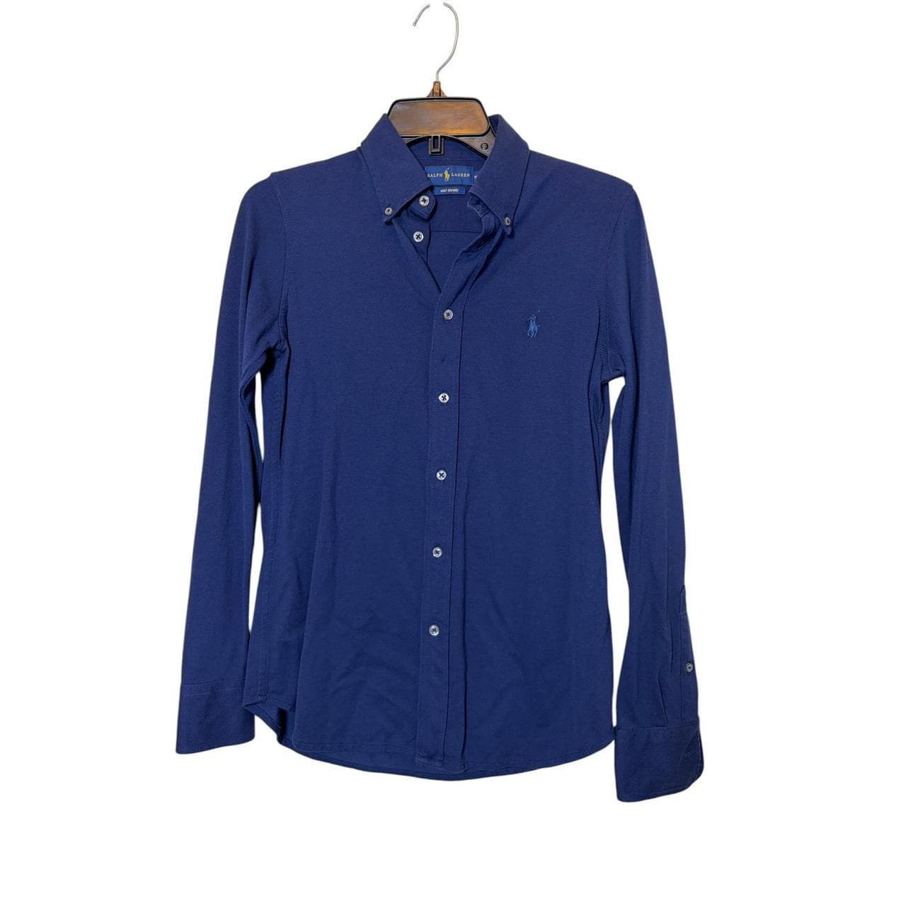 Polo Ralph Lauren Mens Knit Oxford Shirt Navy
