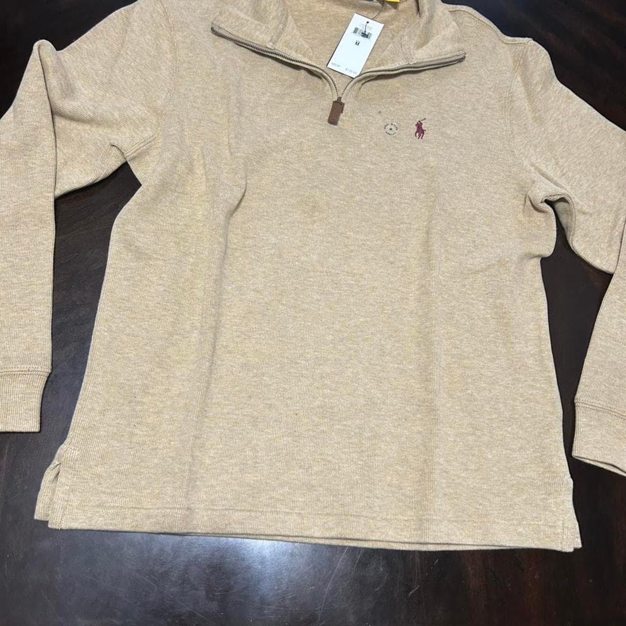 Brand new Polo Ralph Lauren tan quarter zip