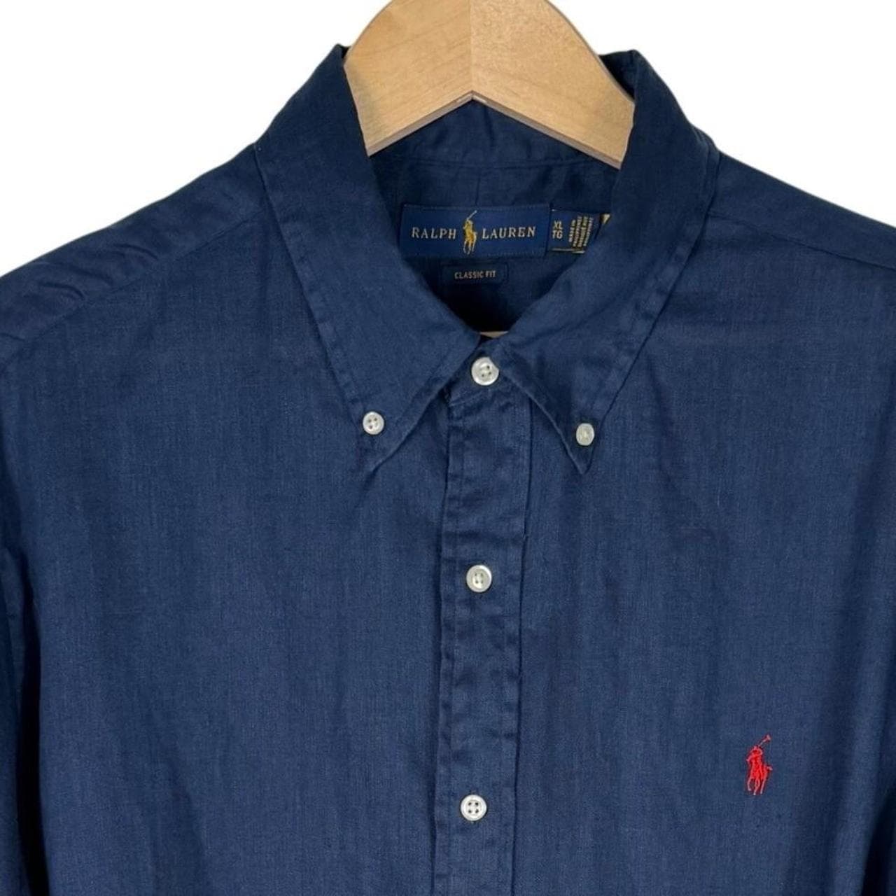 חולצת פשתן נייבי · Polo Ralph Lauren